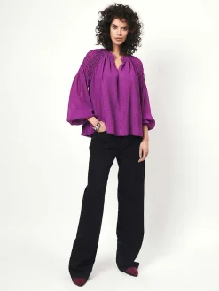 DANTE6 D6Aubrey Smocked Blouse New
