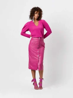 DANTE6 D6Davinia Leren Skirt Discount