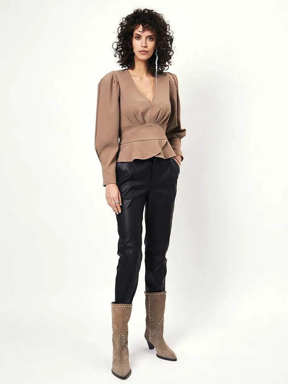 DANTE6 D6Farren Loose Leather Pants Fashion