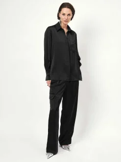 DANTE6 D6Harlow Satin Wide Pants Flash Sale