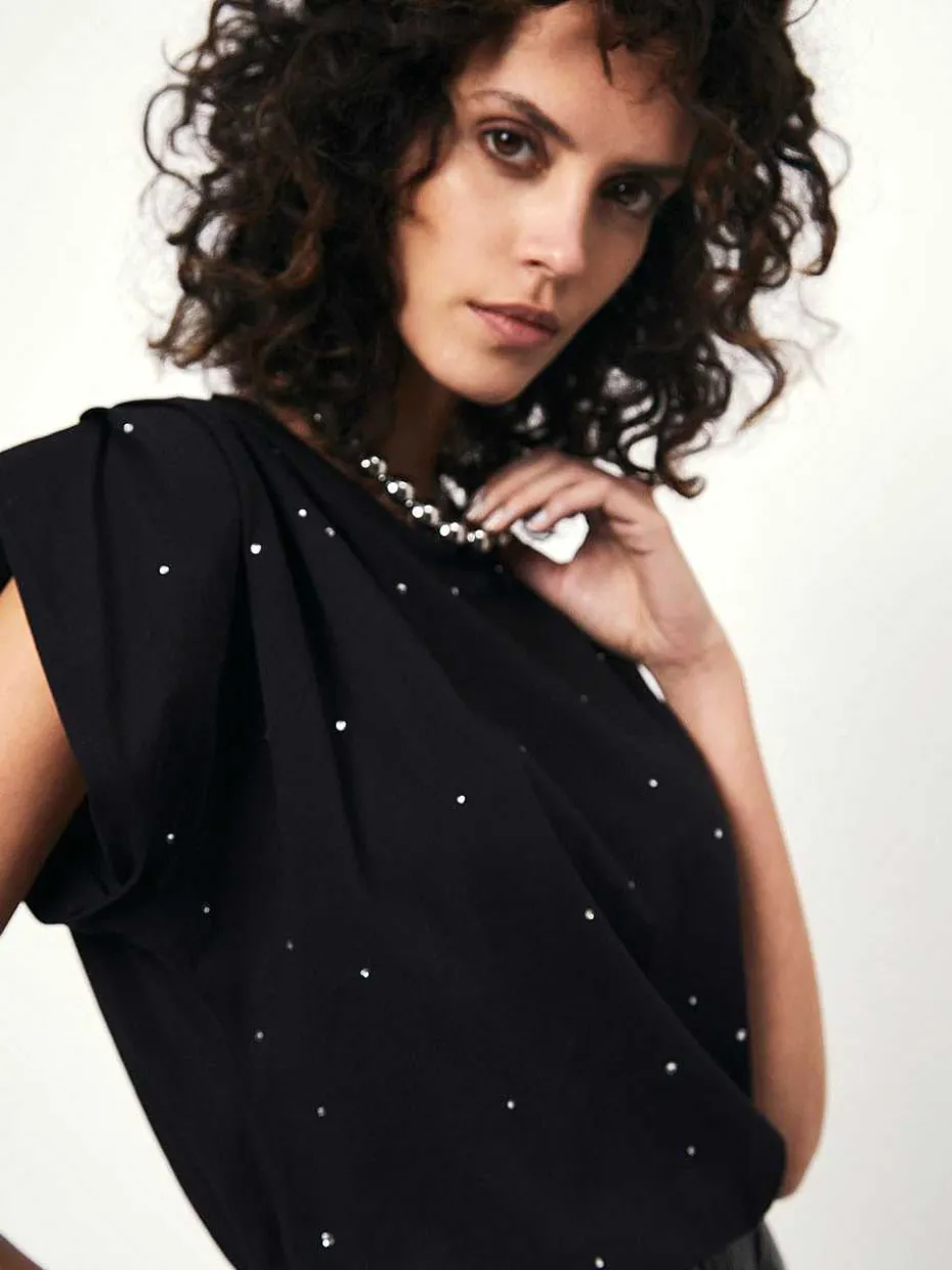 DANTE6 D6Idety Studded Rhinestone Tee Shop
