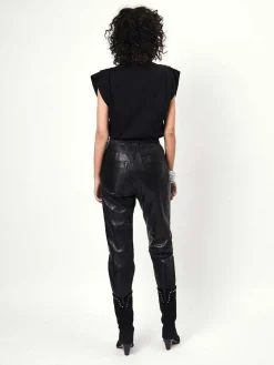 DANTE6 D6Kuno Leather Jogger Pants Fashion