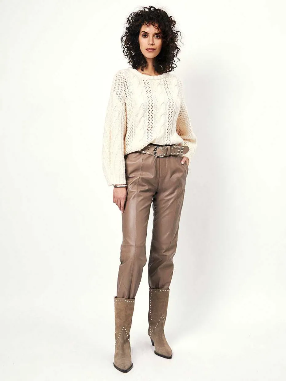 DANTE6 D6Kuno Leather Jogger Pants Discount