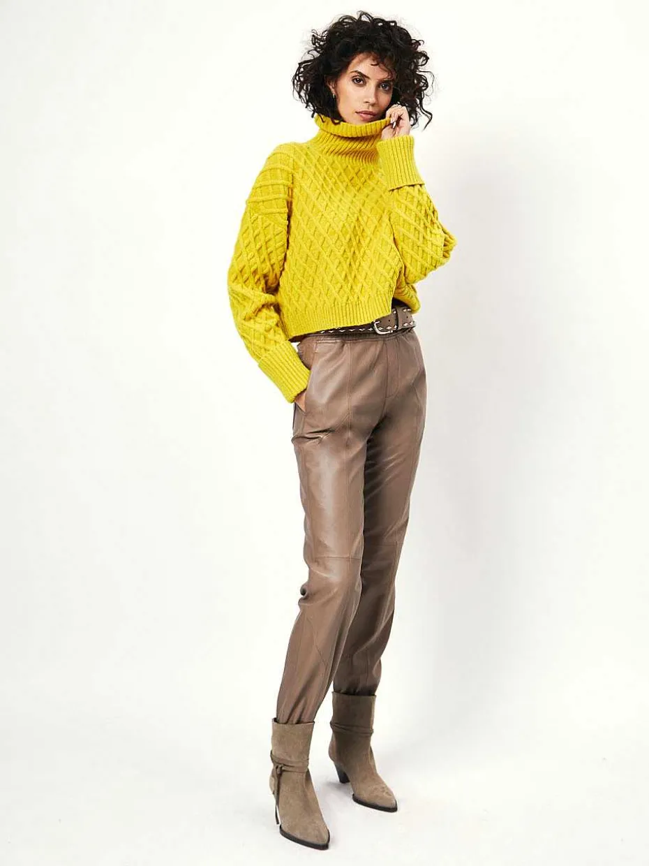 DANTE6 D6Kuno Leather Jogger Pants Discount