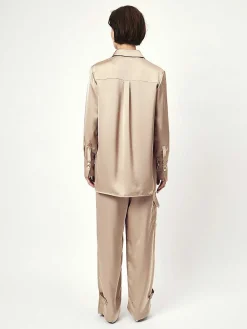 DANTE6 D6Louda Satin Long Shirt Hot