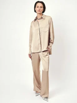 DANTE6 D6Louda Satin Long Shirt Hot