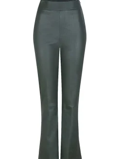 DANTE6 D6Nome Crp Flare Leather Pants Hot