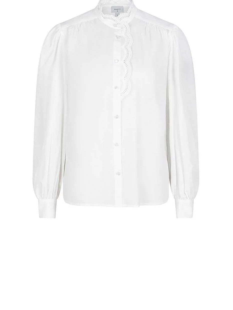 DANTE6 D6Rhea Sculped Lace Blouse New