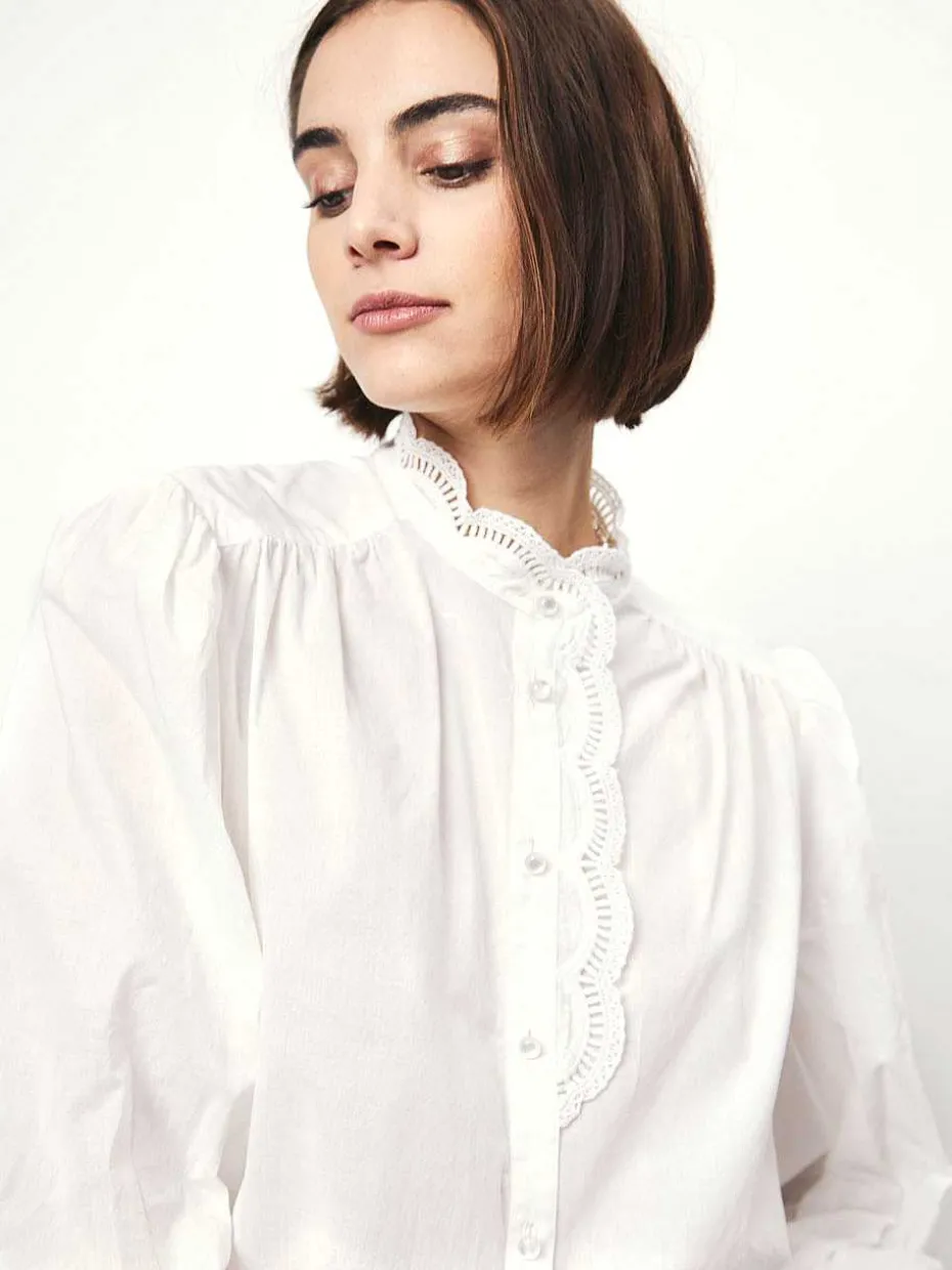 DANTE6 D6Rhea Sculped Lace Blouse New