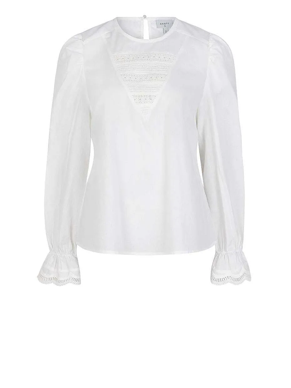 DANTE6 D6Shauna Smocked Lace Top Hot