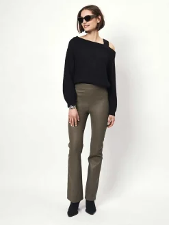 DANTE6 D6Tyson Flare Leather Pants Fashion