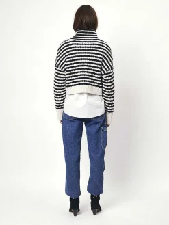 DANTE6 D6Veneto Stripe Turtle Sweater Store