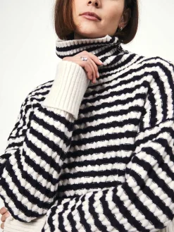 DANTE6 D6Veneto Stripe Turtle Sweater Store