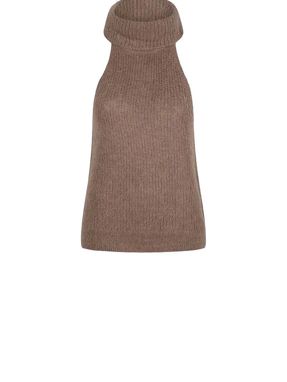 DANTE6 D6Yalena Halter Knit Sweater Fashion