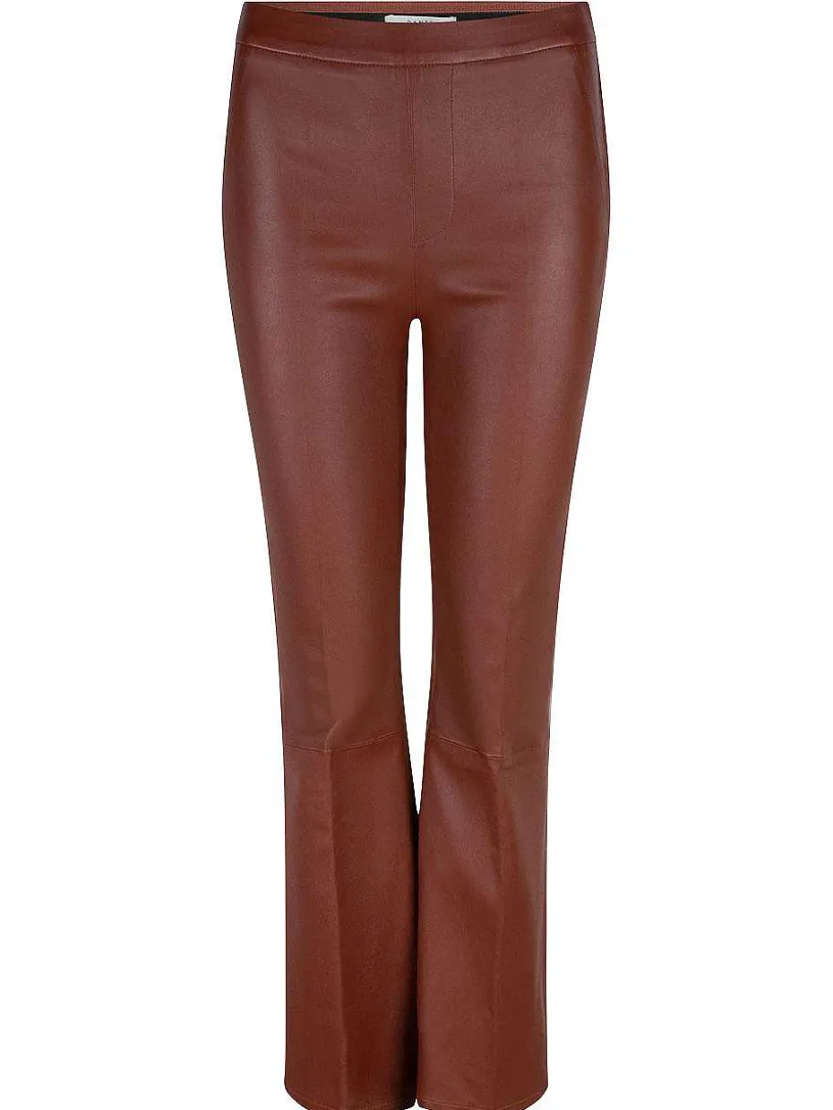 DANTE6 Tyson Crop Flare Leren Broek Flash Sale